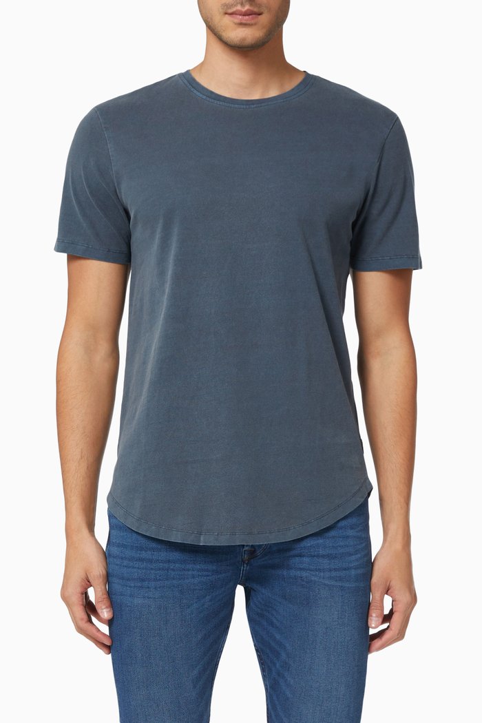 

Crewneck T-shirt in Jersey, Blue