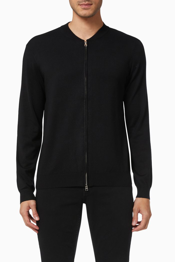 

Full Zip Cardigan, Black
