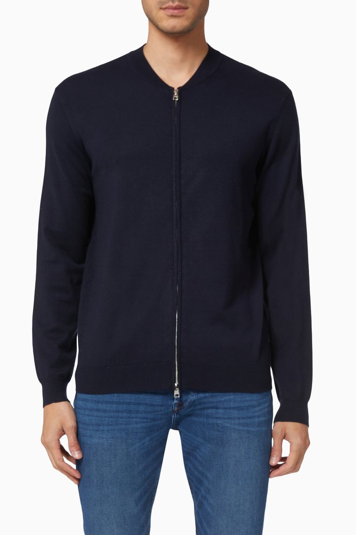 

Full Zip Cardigan, Blue