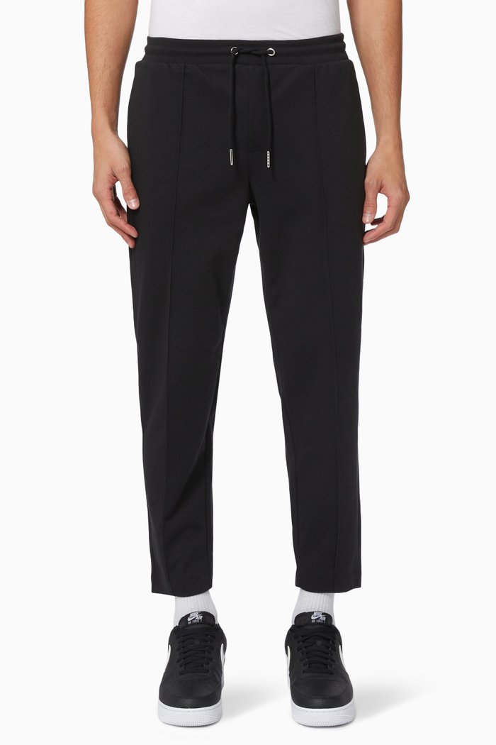 

Drawstring Knitted Pants, Black