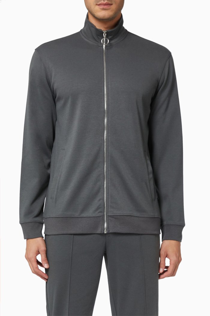 

Full Zip Knitted Jacket, Grey