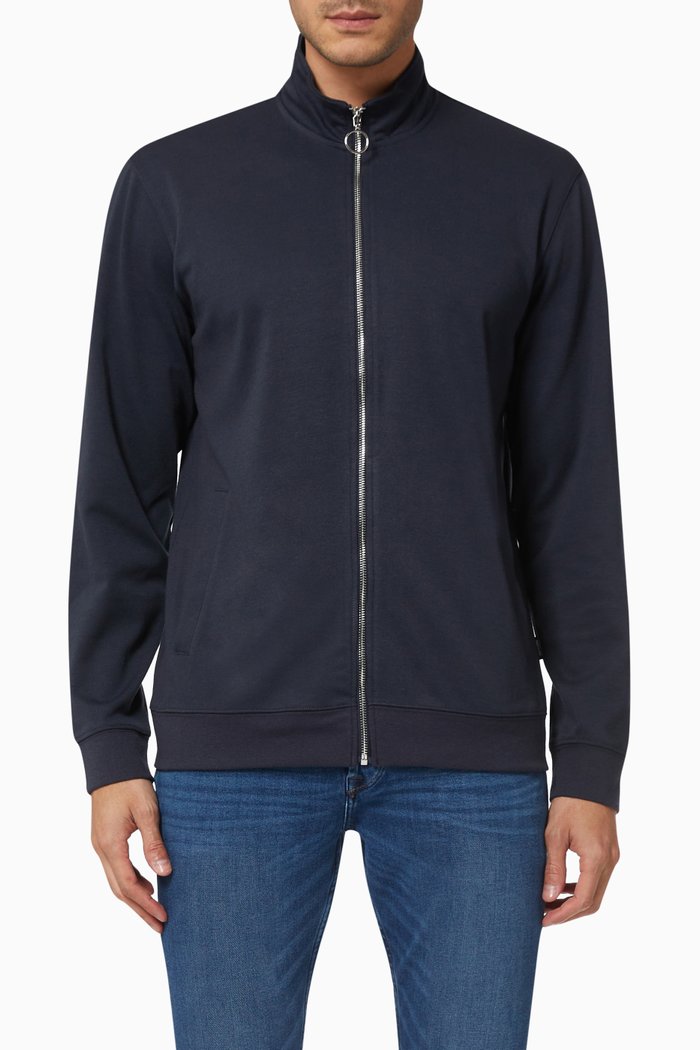 

Full Zip Knitted Jacket, Blue
