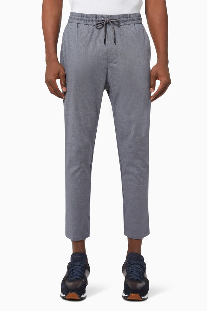 

Cropped Pants in Woven Cotton, Blue