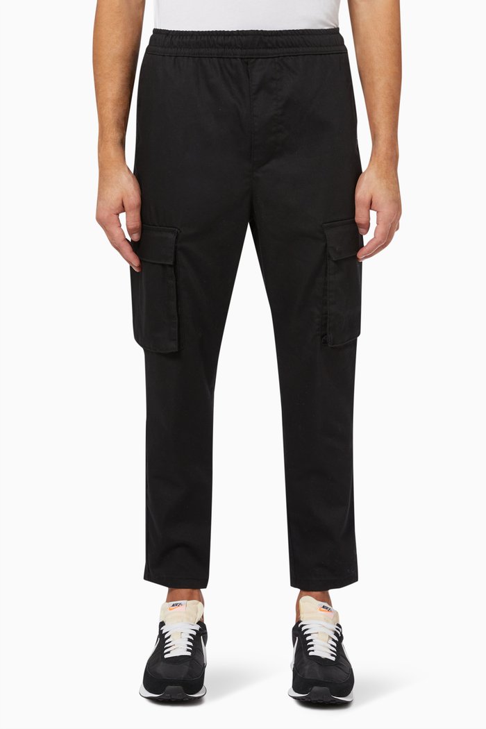 

Straight Fit Pants in Cotton, Black