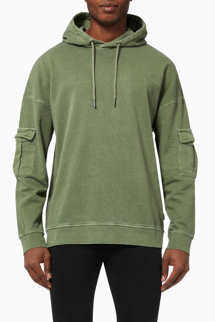 

Hoodie in Cotton Jersey, Green