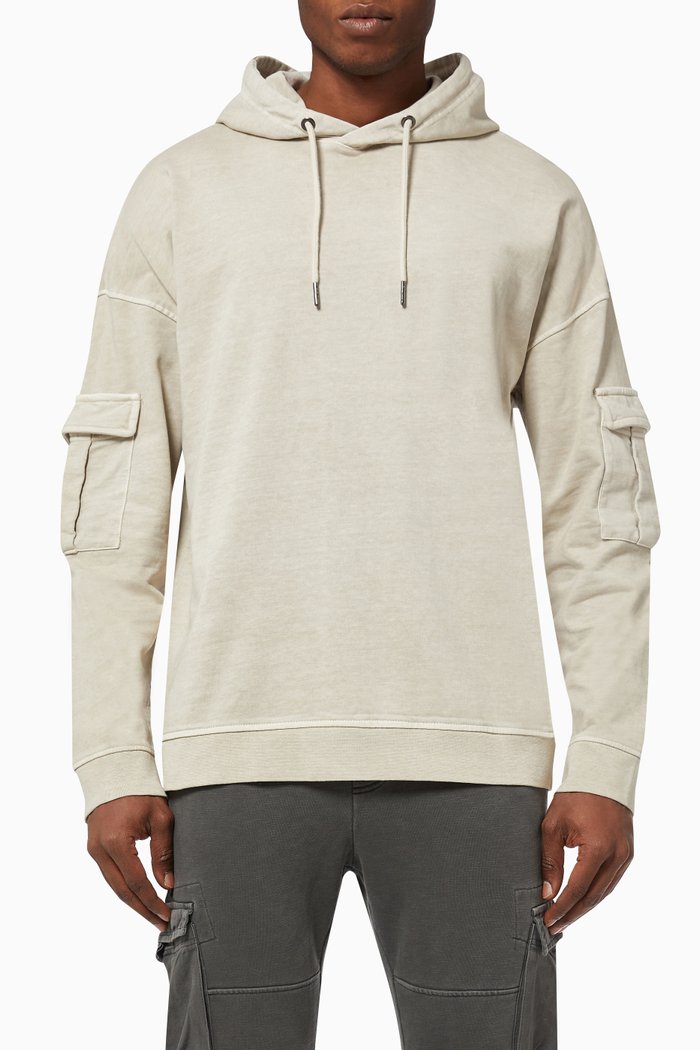 

Hoodie in Cotton Jersey, Grey