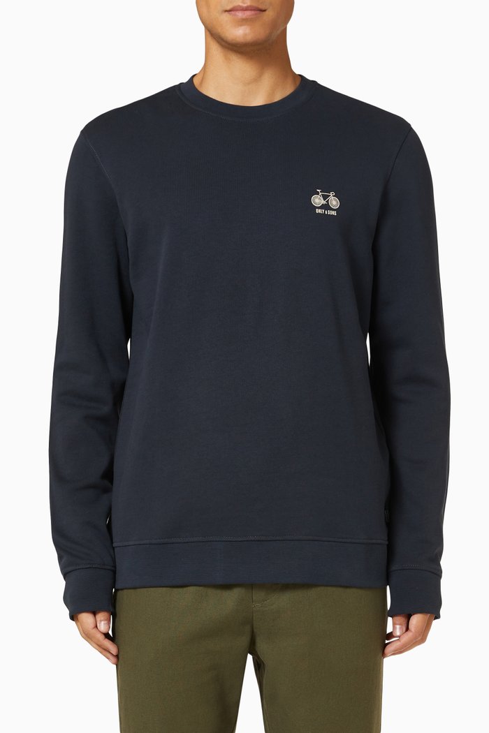 

Sweater in Cotton, Blue