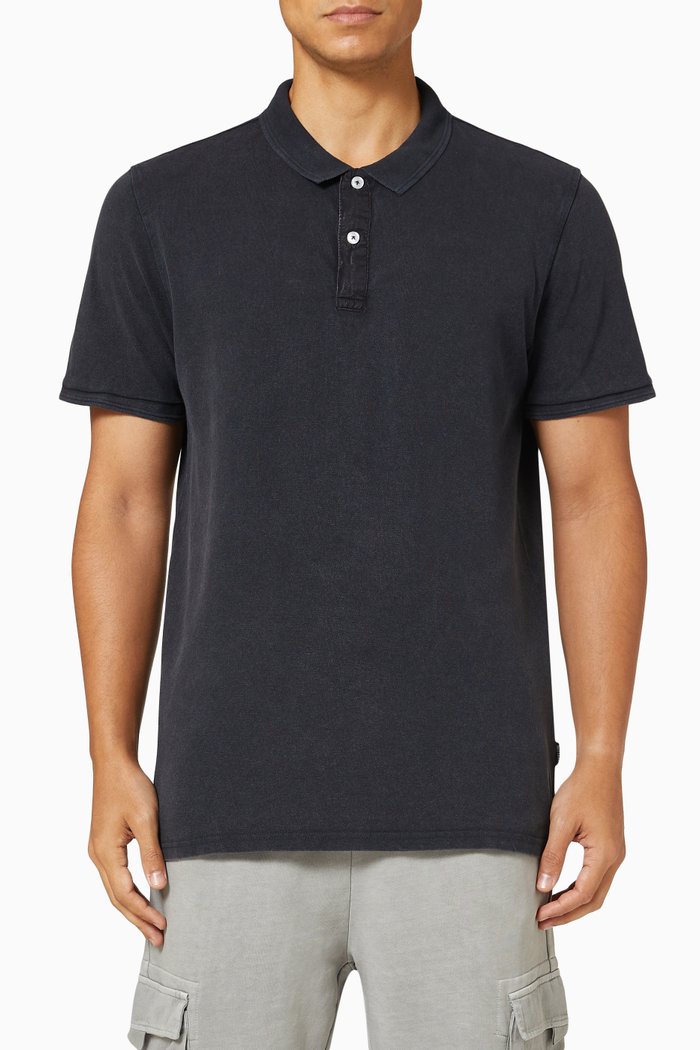 Polo Shirt in Cotton, Blue