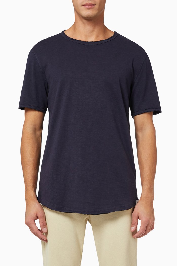 

Long T-shirt in Organic Cotton, Blue