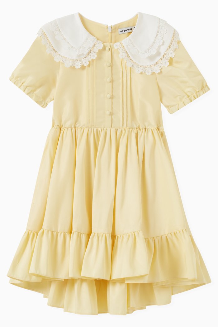 

Taffeta Collar Dress, Yellow