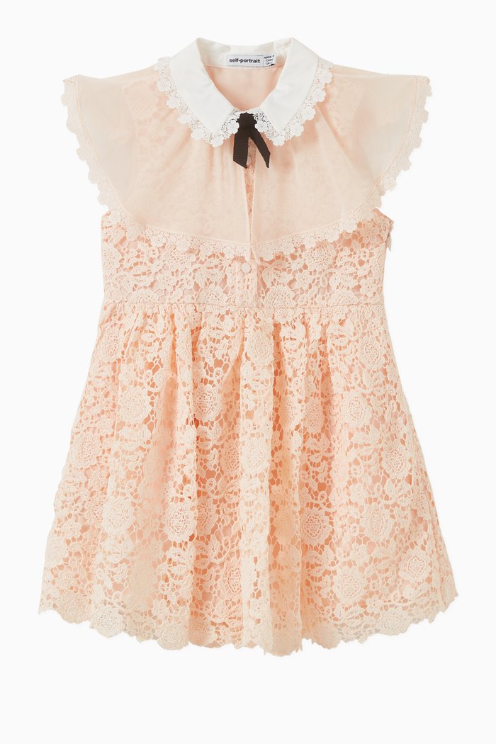

Floral Guipure Lace Dress, Orange