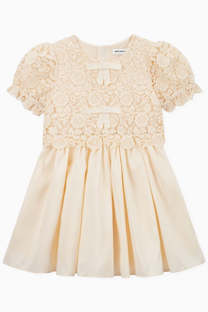 

Lace Dress in Guipure Lace, Neutral