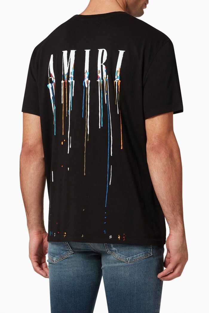 

Paint Drip Logo T-shirt in Cotton, Black
