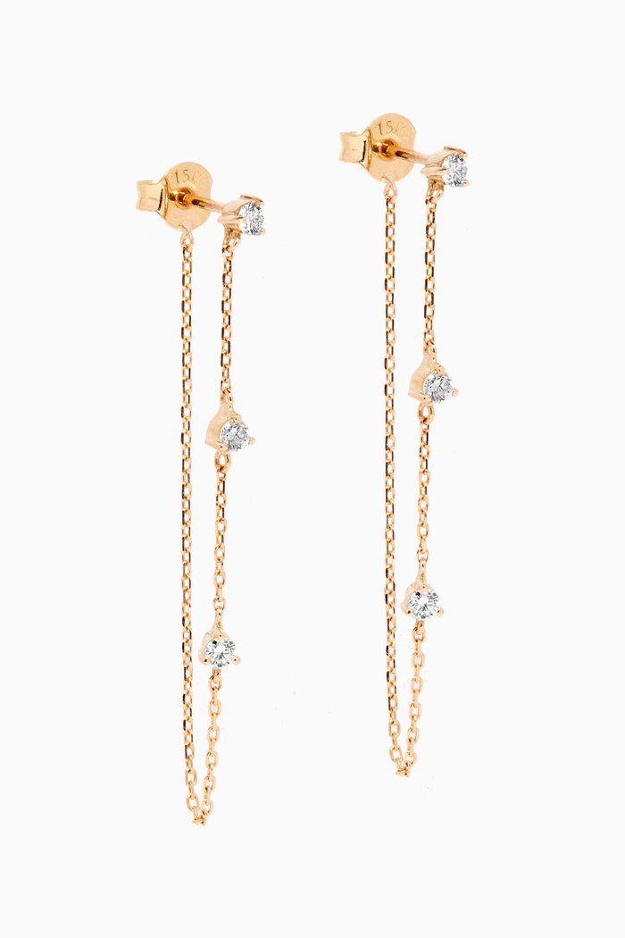 

Diamond Chain Earrings in 18kt Yellow Gold