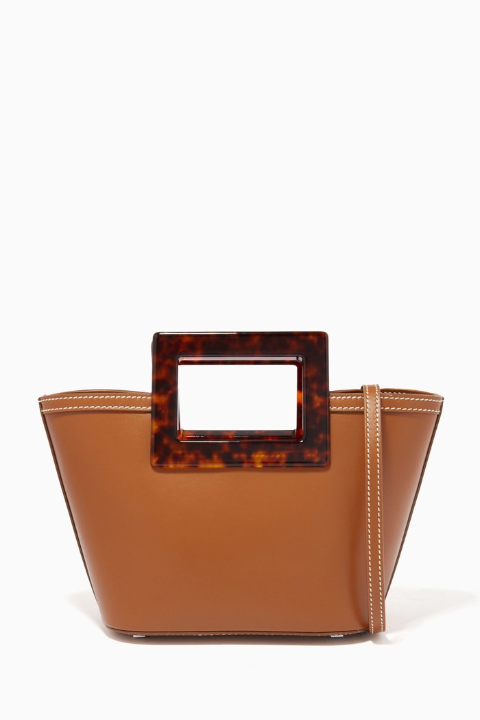 

Micro Riviera Tote Bag in Nappa Leather, Brown
