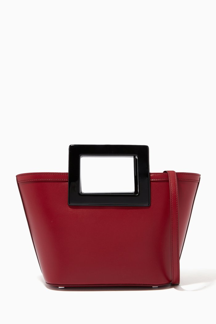 

Micro Riviera Tote Bag in Nappa Leather, Burgundy