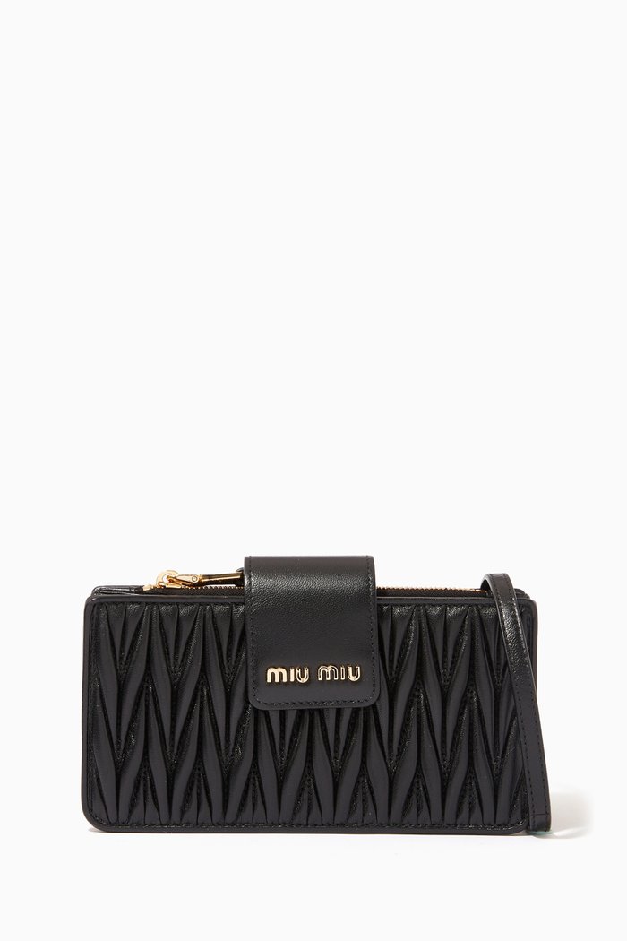 

Mini Shoulder Bag in Matelassé Nappa, Black
