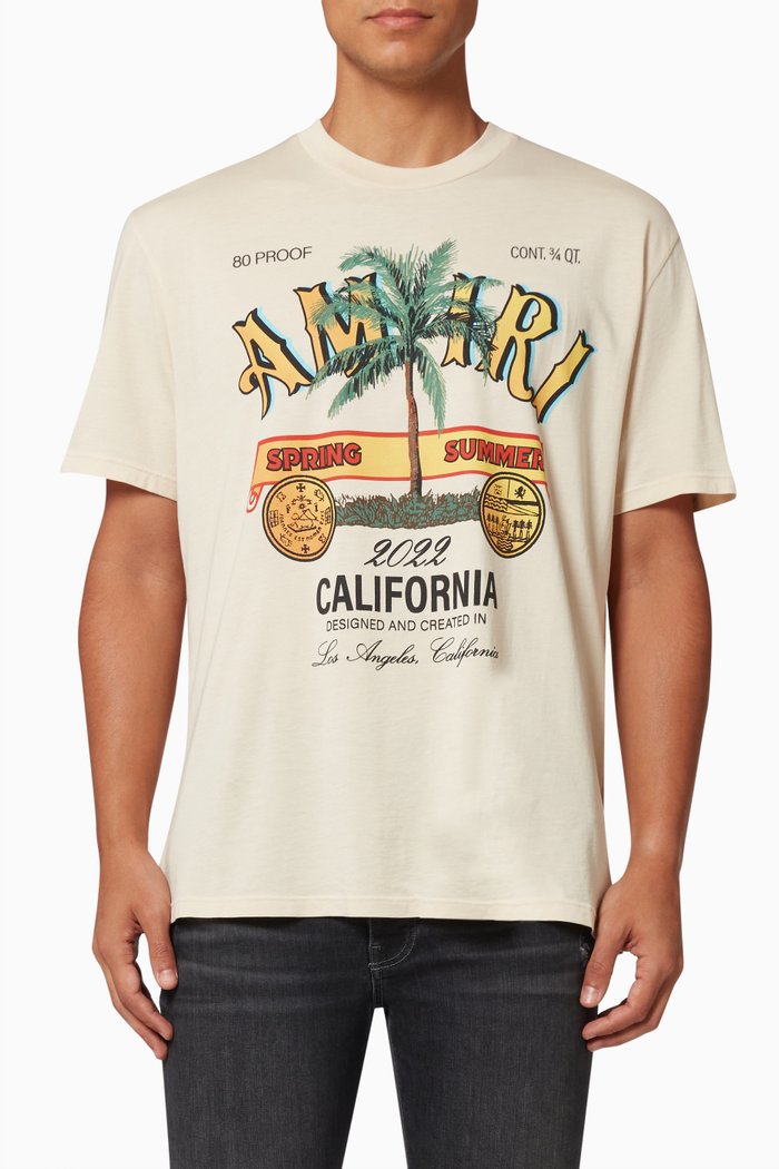 

Graphic Print T-shirt in Cotton Jersey, Neutral