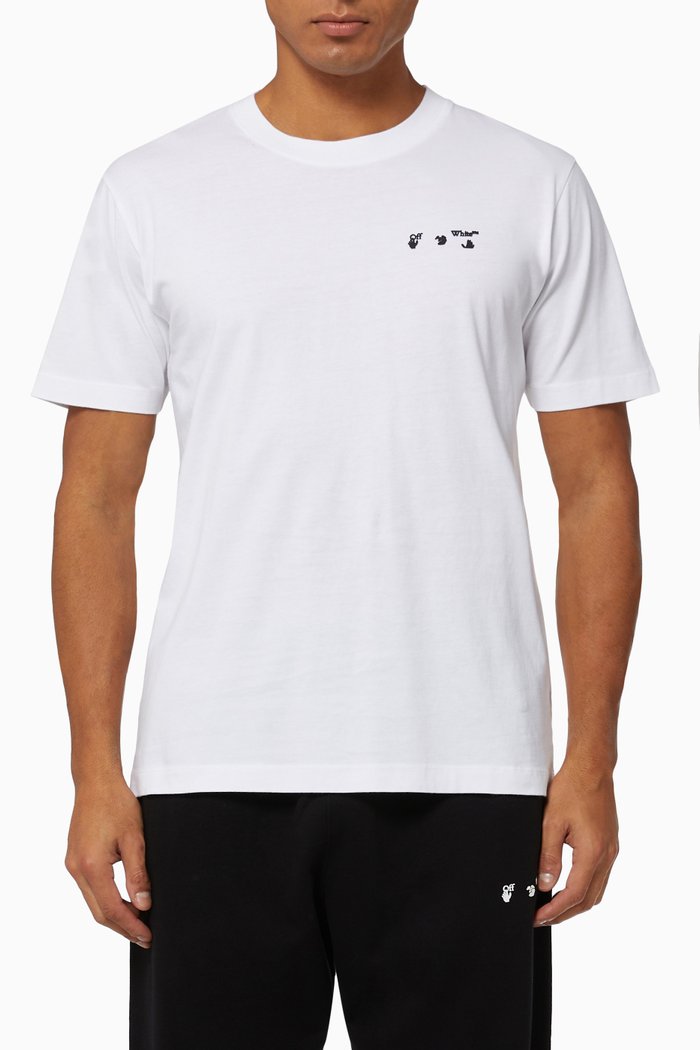 

Ow Logo Slim T-shirt in Cotton Jersey, White