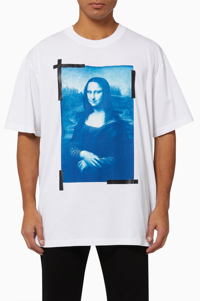 

Monalisa Oversized T-shirt in Cotton Jersey, White