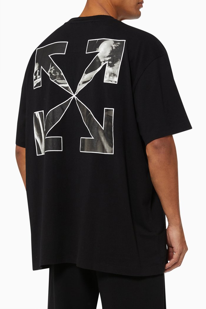

Caravaggio Arrows Oversized T-shirt in Cotton Jersey, Black