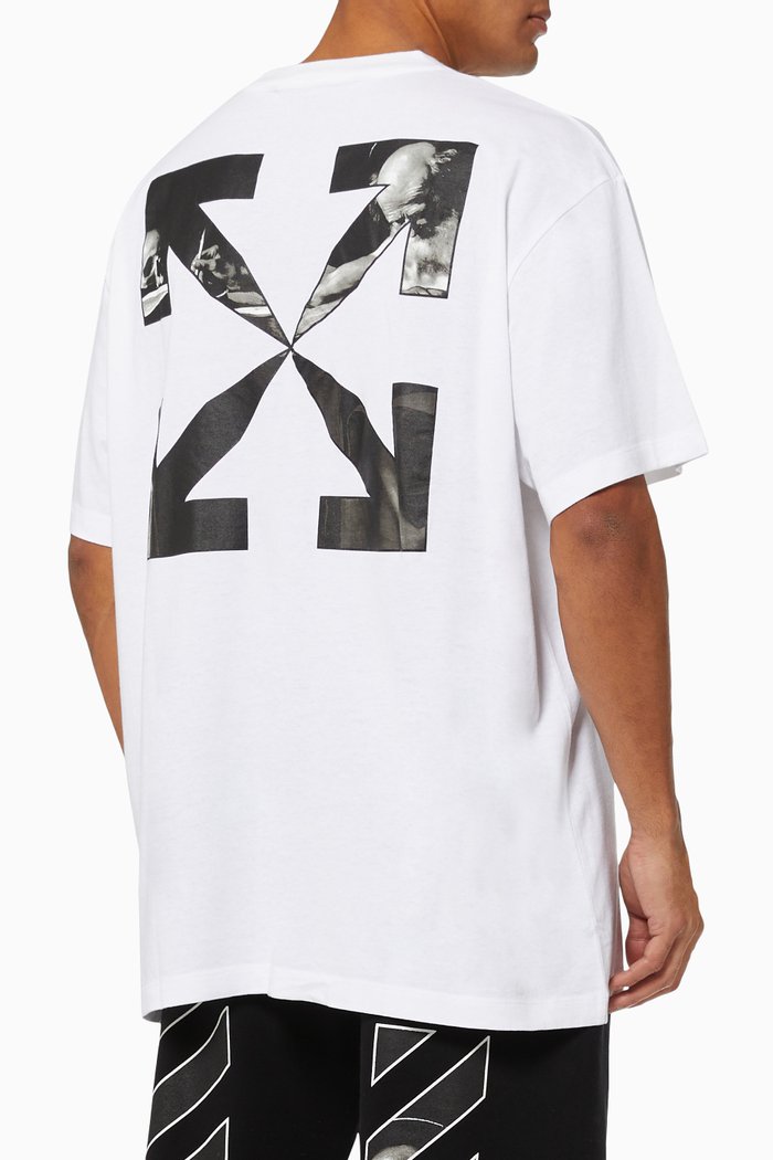 

Caravaggio Arrows Oversized T-shirt in Cotton Jersey, White