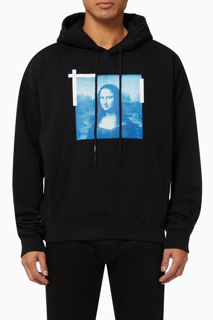 

Monalisa Oversized Hoodie in Cotton Terry, Black