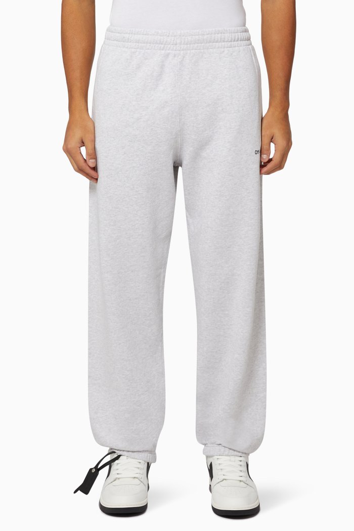 

Outline Diagonal Slim Sweatpants in Cotton Terry, Grey