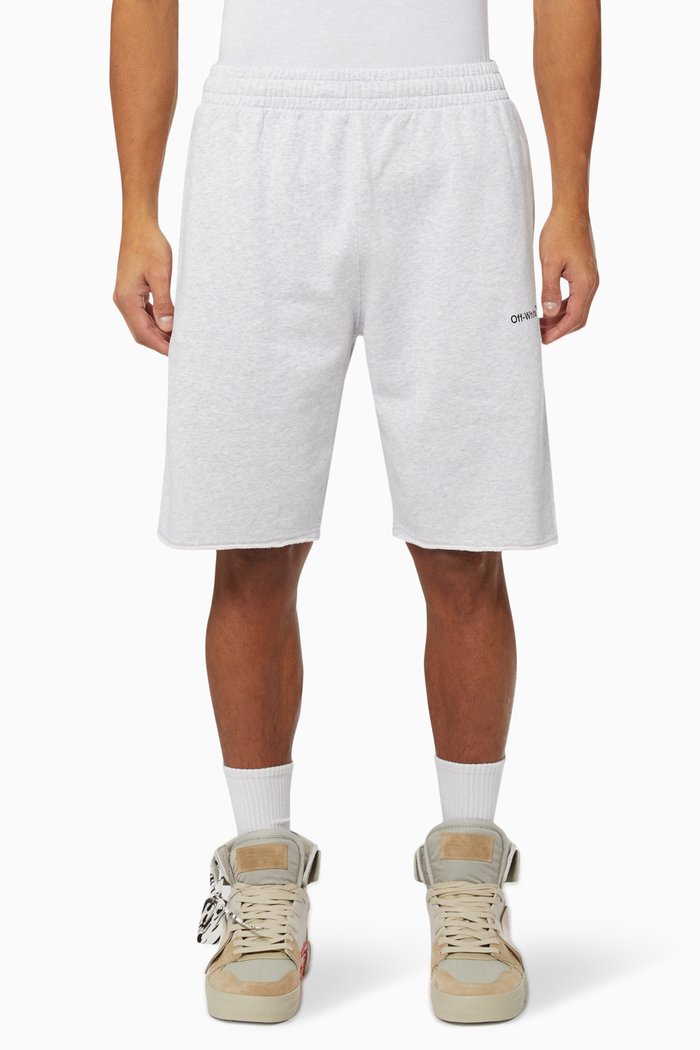 

Outline Diagonal Sweatshorts in Cotton Terry, Grey