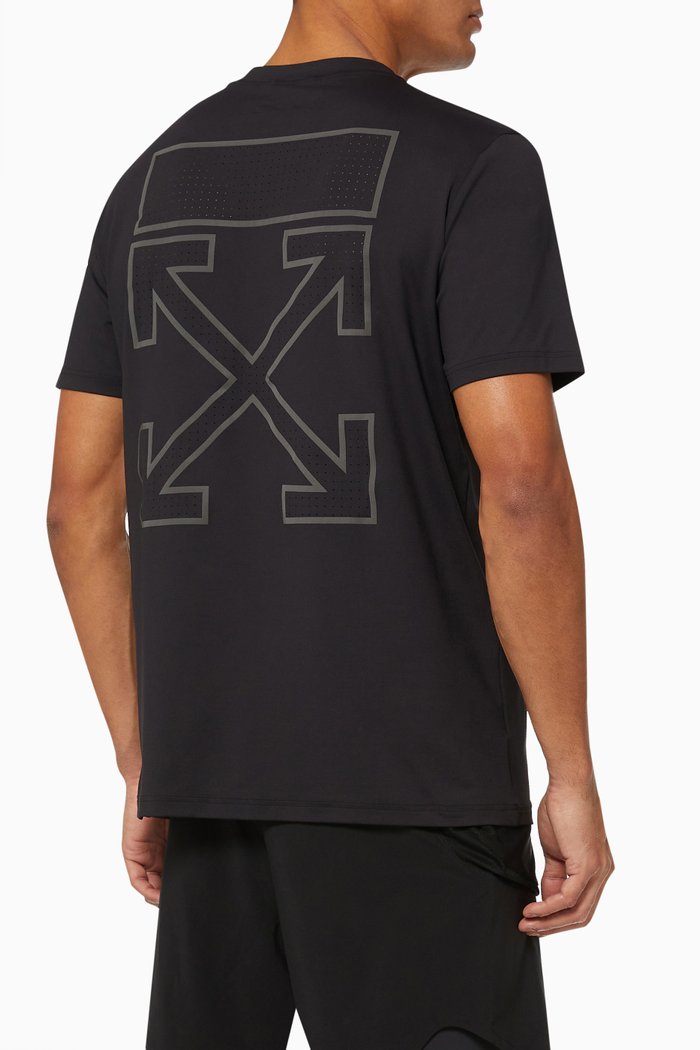 

Active Arrows T-shirt in Stretch Nylon Jersey, Black