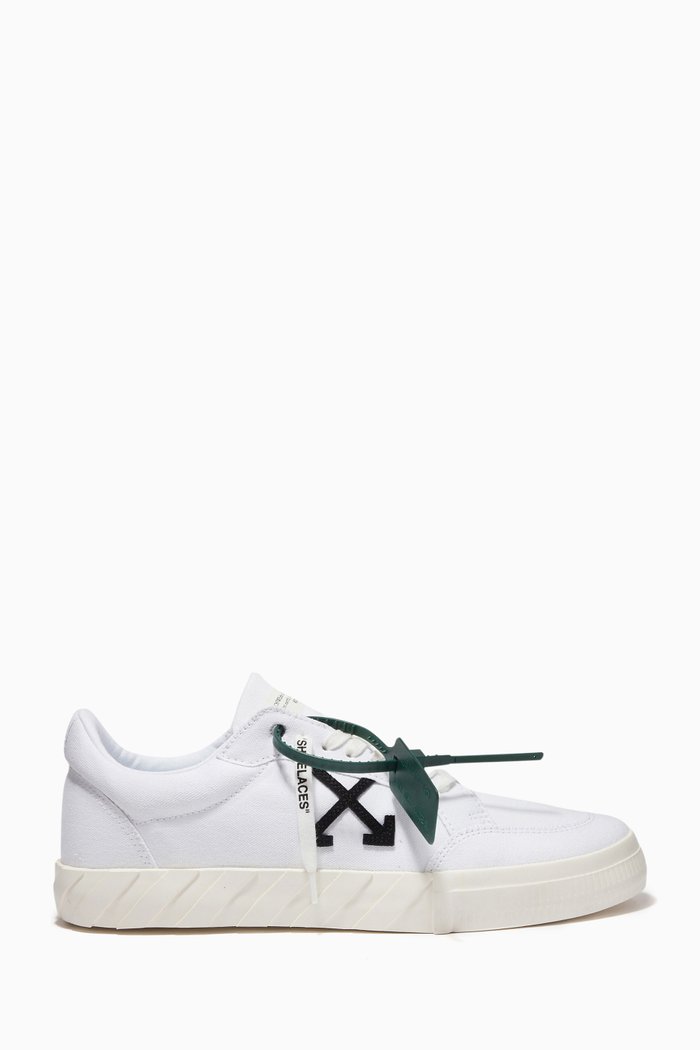 

Low Vulcanized Sneakers in Canvas, White