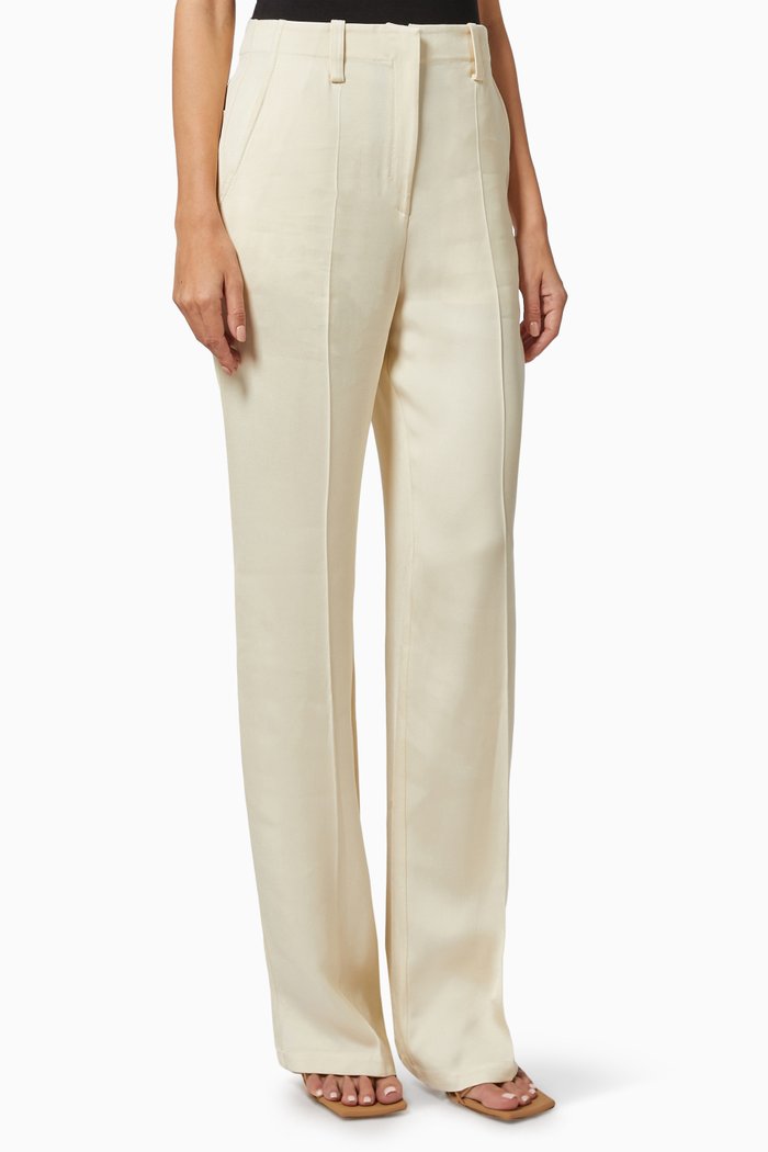 Straight Fit Pants, White