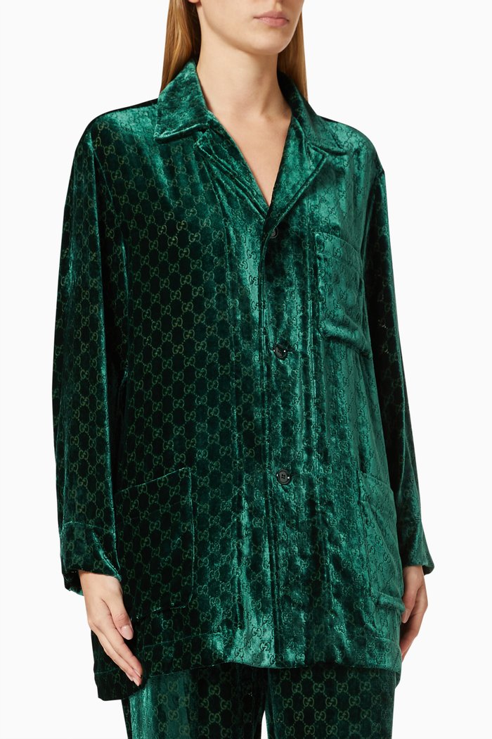 

Shirt in GG Velvet, Green