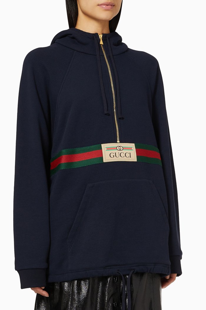

Vintage Logo Sweatshirt in Felted Cotton Jersey, Black