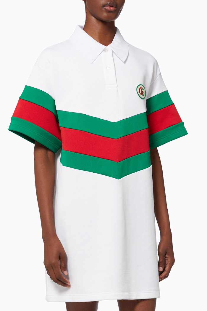 

Web Shirt Dress in Jersey Piquet, White