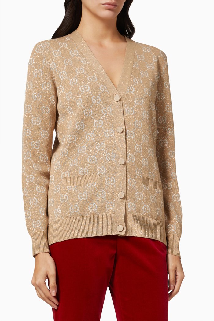 

Cardigan in Lamé GG Jacquard, Neutral