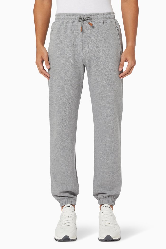 Jogger Pants in Cotton, Grey