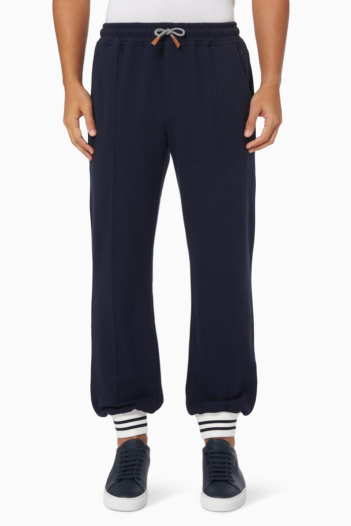 

Stripe Jogger Pants in Cotton, Blue