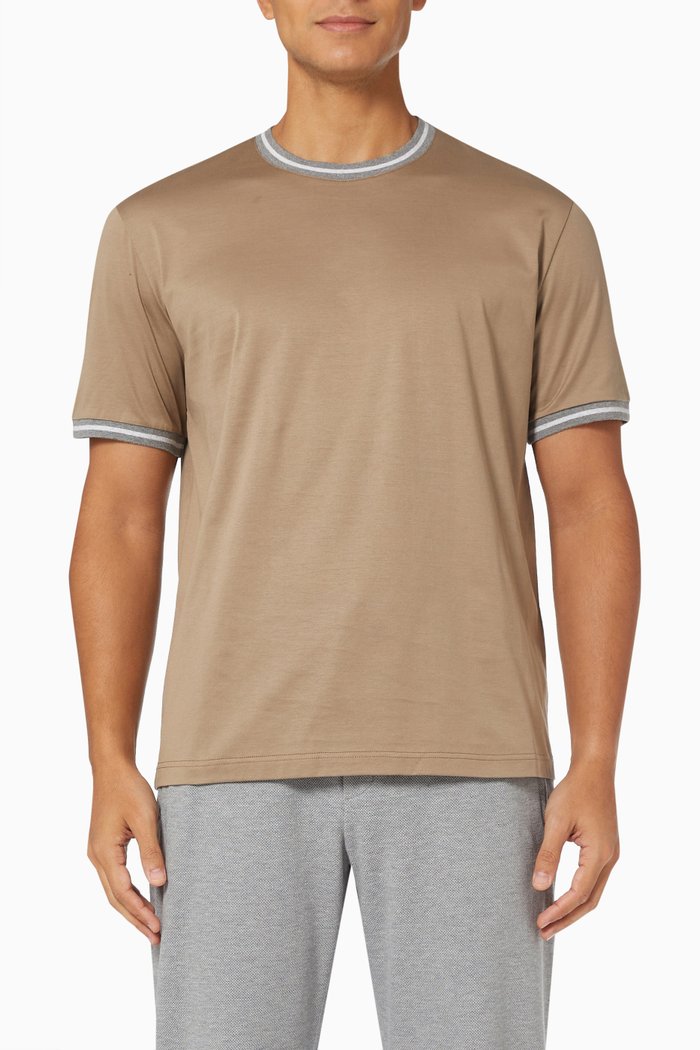 

Crewneck T-shirt in Jersey, Neutral