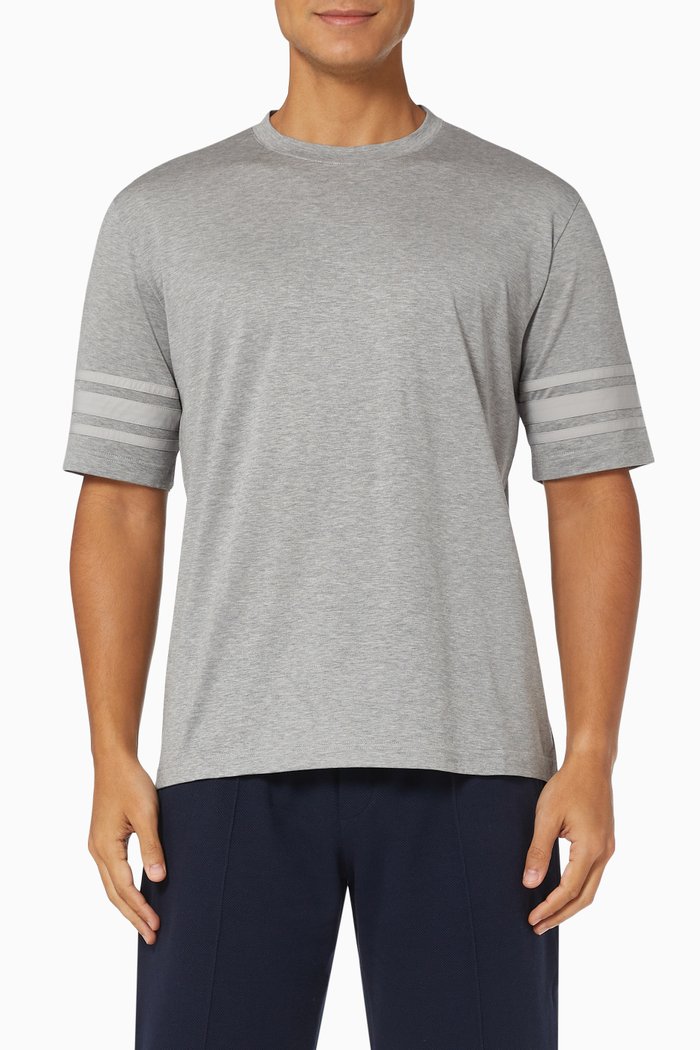 

Crewneck T-shirt in Jersey, Grey