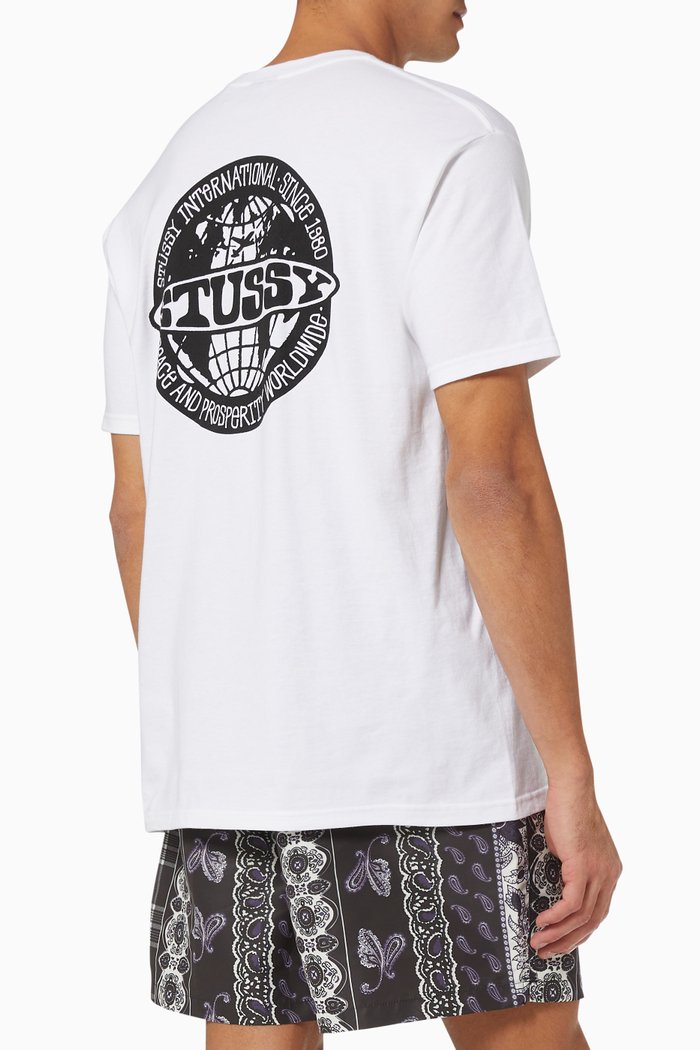 

Worldwide Dot T-shirt in Cotton Jersey, White