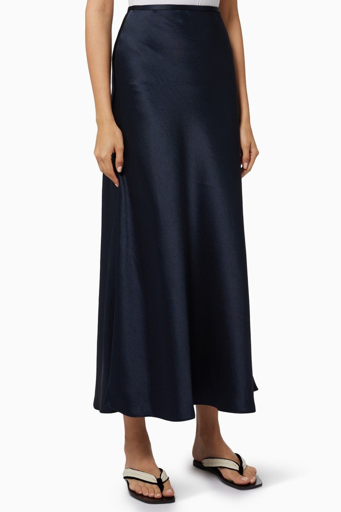 

Lise Skirt in Satin, Blue