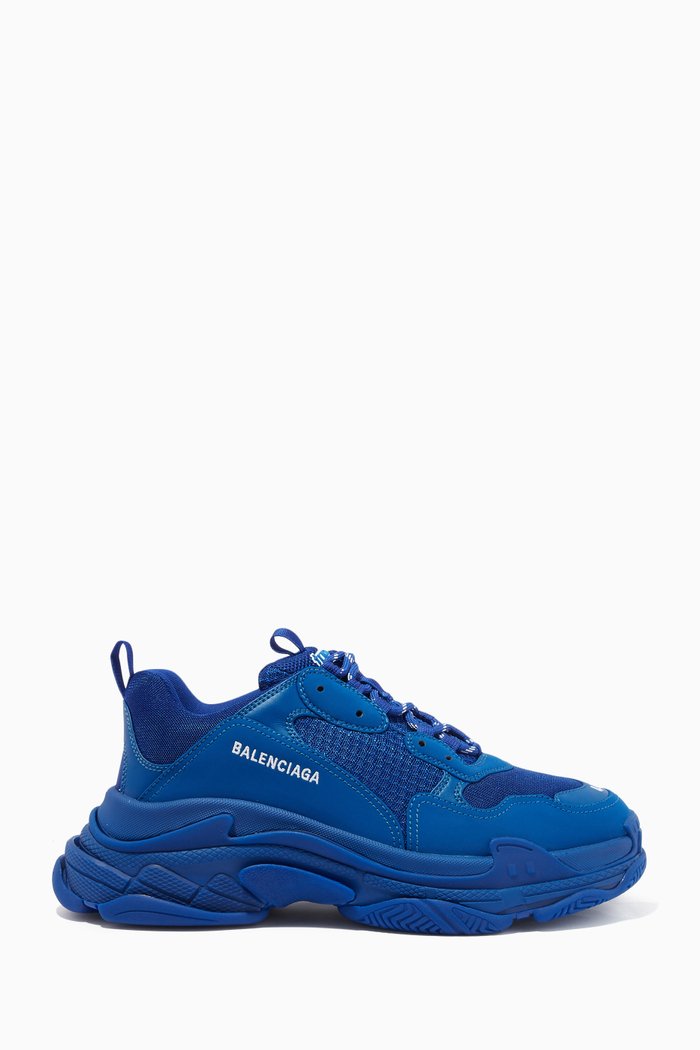 

Triple S Sneakers in Double Foam & Mesh, Blue