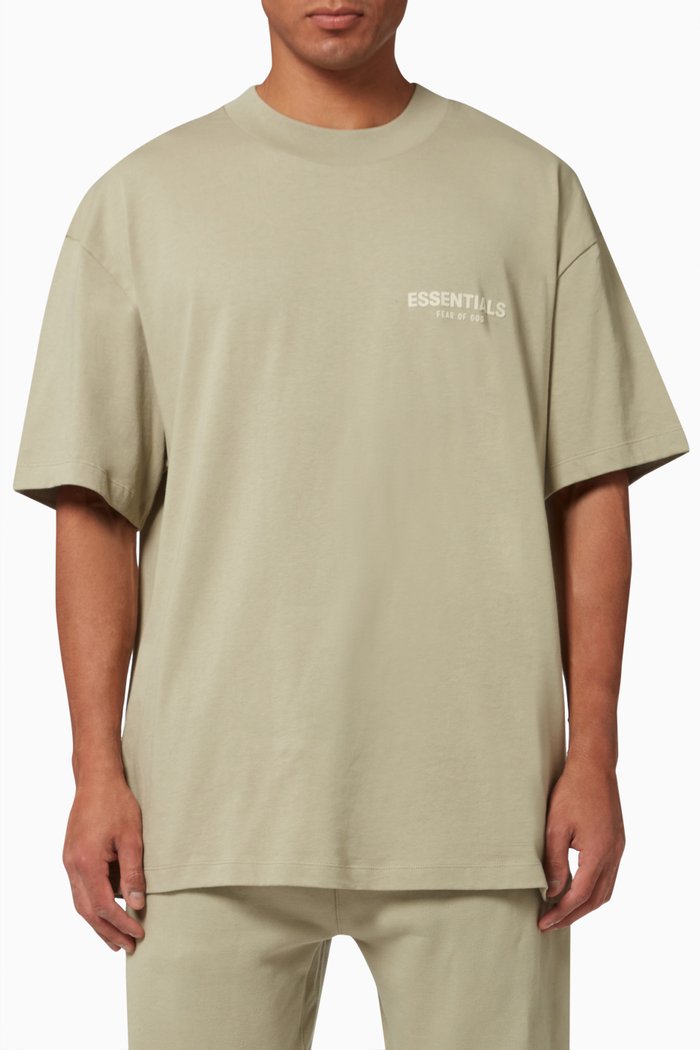 

ESSENTIALS Tee in Cotton Jersey, Green