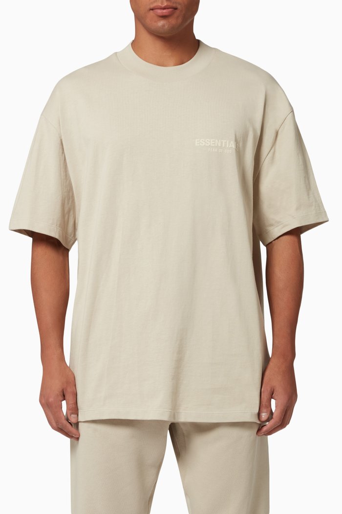 

ESSENTIALS Tee in Cotton Jersey, Neutral