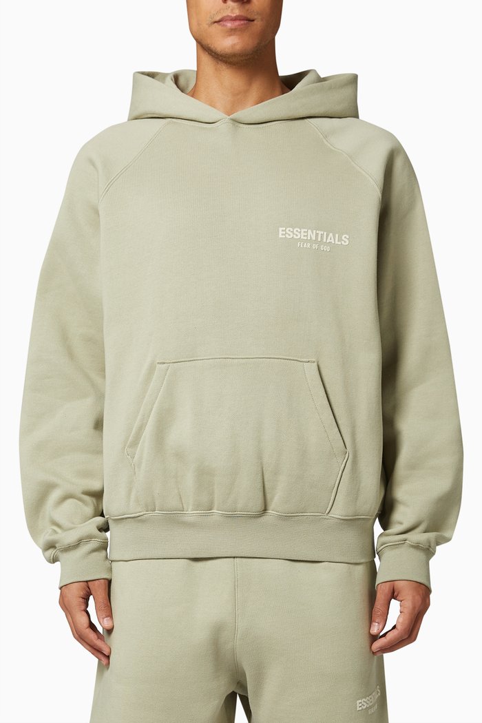 

Essential Hoodie in Fleece, Green
