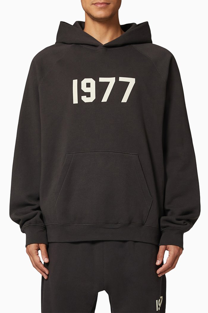 

Essential Hoodie in Fleece, Black
