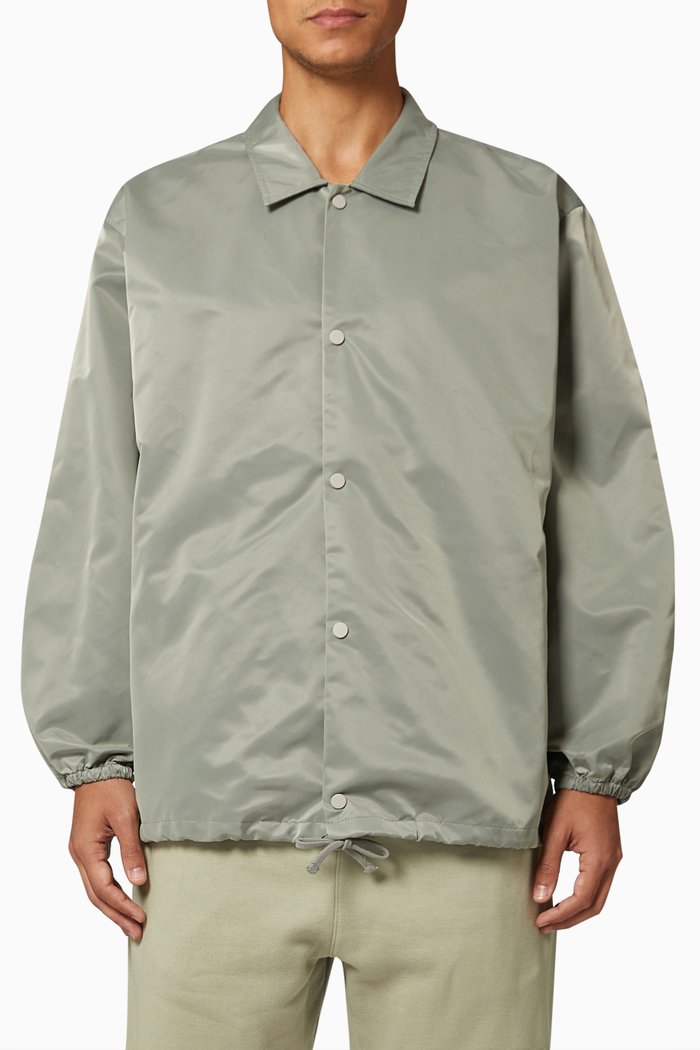 

Coaches Jacket in Iridescent Nylon, Green