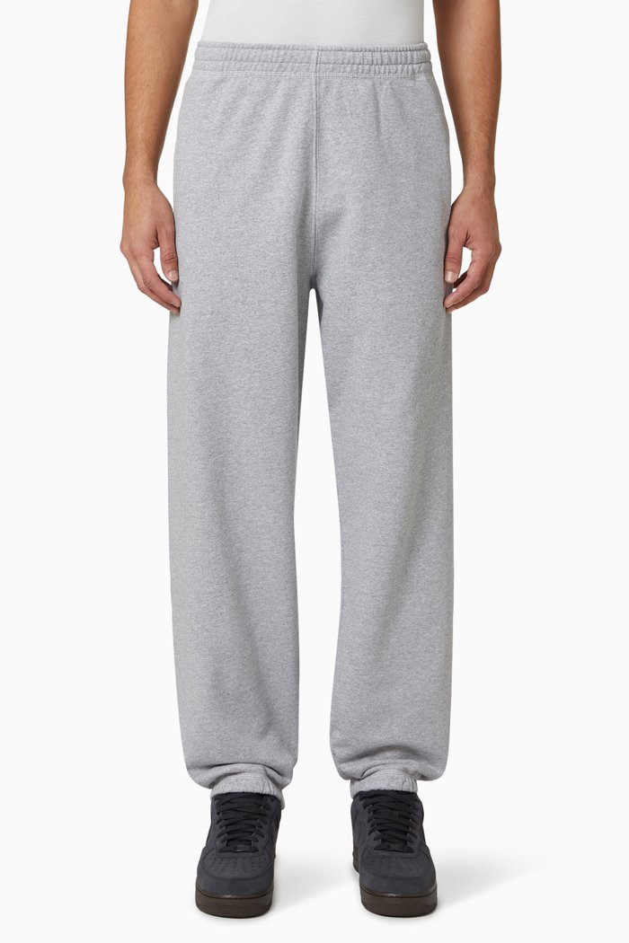 

Contrast Stich Sweatpants in Cotton Fleece, Grey