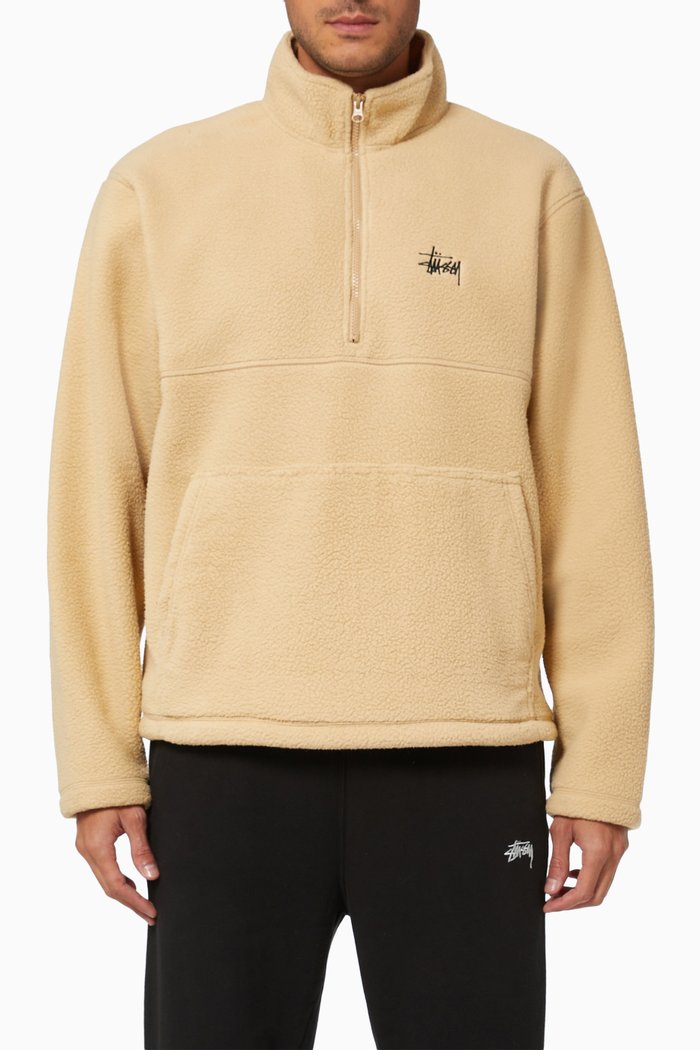 

Half Zip Sweatshirt in Polar Fleece, Neutral